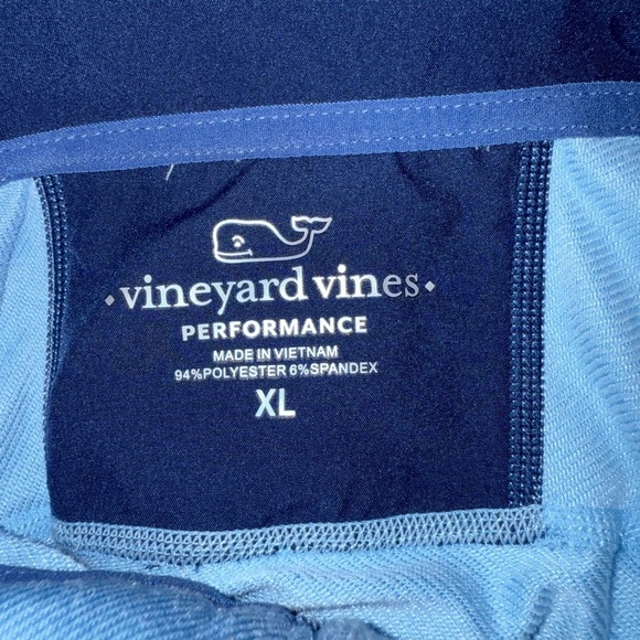 Vineyard Vines Men’s Quarter Zip Performance Pullover – Blue – Size XL - Picture 2 of 4